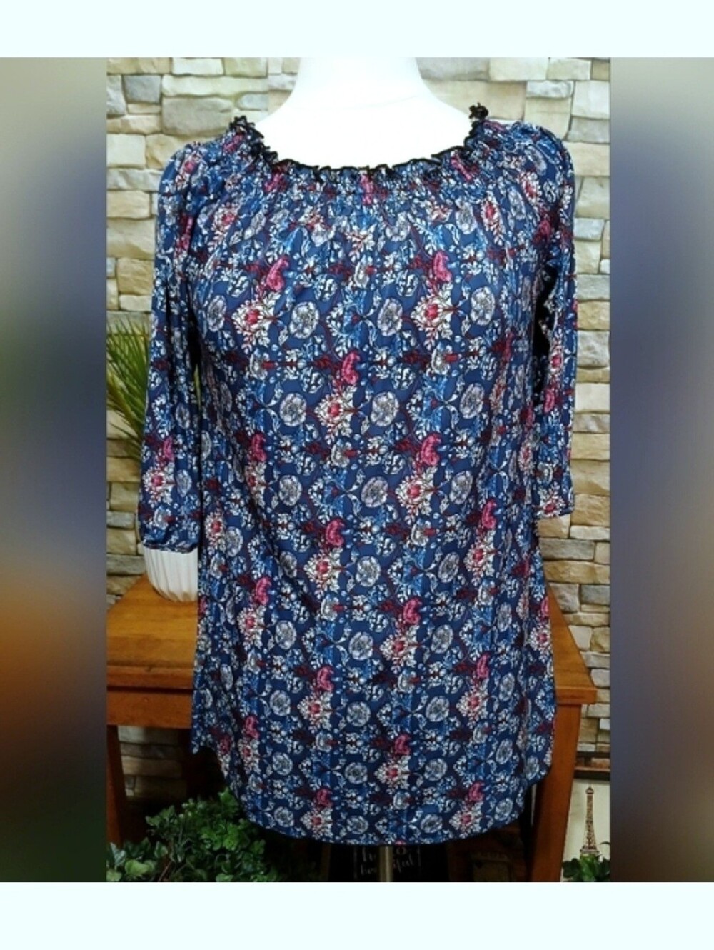 ACE Fashion Large Floral Ace Fashion‎ Blouse Cottagecore